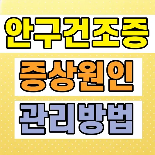 안구건조증 원인 증상